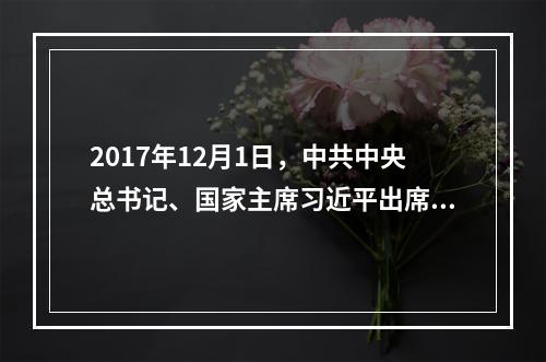 2017年12月1日，中共中央总书记、国家主席习近平出席中国