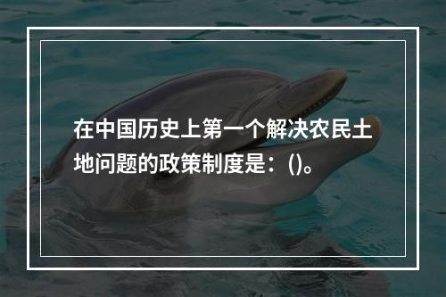 在中国历史上第一个解决农民土地问题的政策制度是：()。