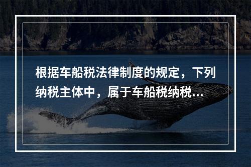 根据车船税法律制度的规定，下列纳税主体中，属于车船税纳税人的