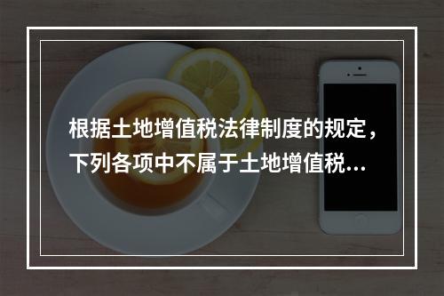 根据土地增值税法律制度的规定，下列各项中不属于土地增值税纳税