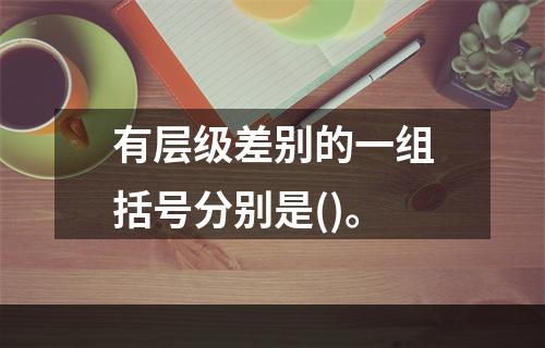 有层级差别的一组括号分别是()。