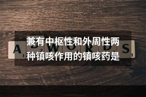 兼有中枢性和外周性两种镇咳作用的镇咳药是