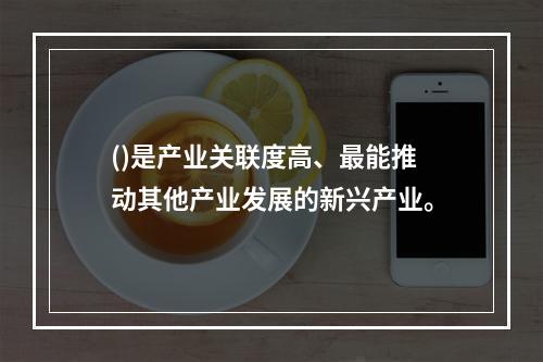 ()是产业关联度高、最能推动其他产业发展的新兴产业。