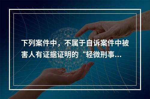 下列案件中，不属于自诉案件中被害人有证据证明的“轻微刑事案件