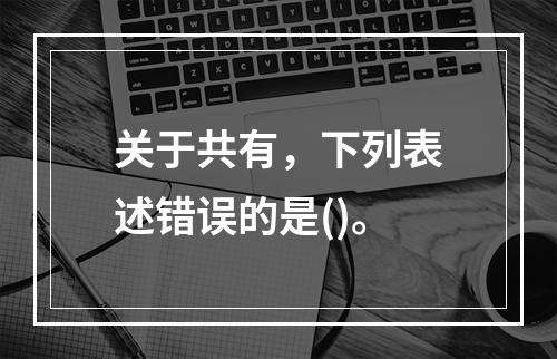 关于共有，下列表述错误的是()。