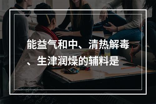 能益气和中、清热解毒、生津润燥的辅料是