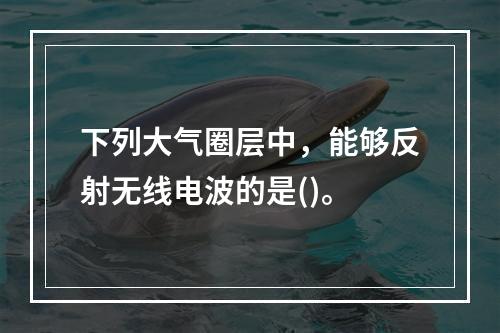 下列大气圈层中，能够反射无线电波的是()。