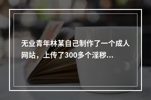 无业青年林某自己制作了一个成人网站，上传了300多个淫秽视频