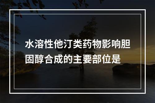 水溶性他汀类药物影响胆固醇合成的主要部位是