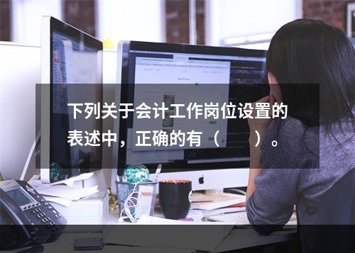 下列关于会计工作岗位设置的表述中，正确的有（　　）。