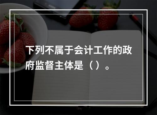 下列不属于会计工作的政府监督主体是（ ）。