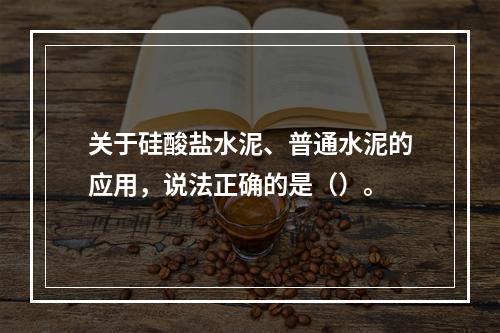 关于硅酸盐水泥、普通水泥的应用，说法正确的是（）。