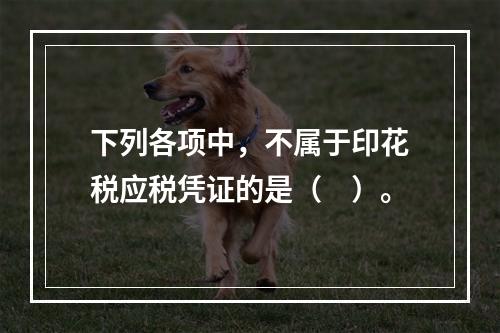 下列各项中，不属于印花税应税凭证的是（　）。