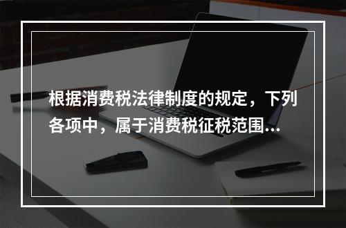 根据消费税法律制度的规定，下列各项中，属于消费税征税范围的有