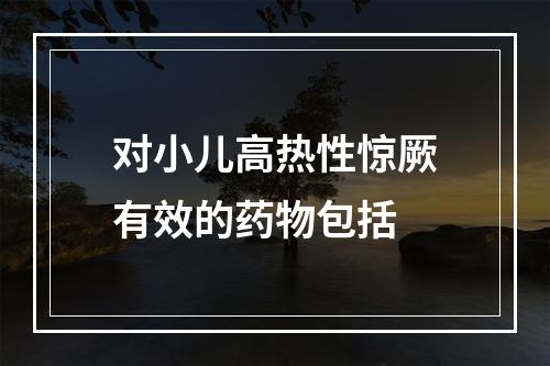 对小儿高热性惊厥有效的药物包括