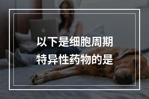 以下是细胞周期特异性药物的是