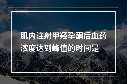 肌内注射甲羟孕酮后血药浓度达到峰值的时间是