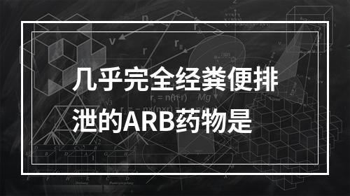 几乎完全经粪便排泄的ARB药物是