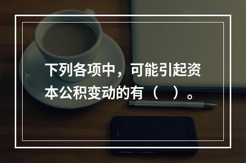 下列各项中，可能引起资本公积变动的有（　）。