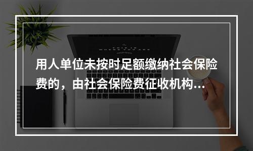 用人单位未按时足额缴纳社会保险费的，由社会保险费征收机构责令