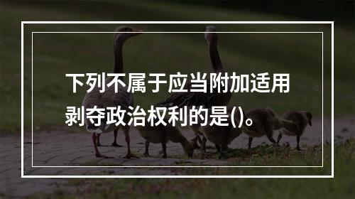 下列不属于应当附加适用剥夺政治权利的是()。