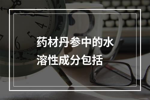 药材丹参中的水溶性成分包括