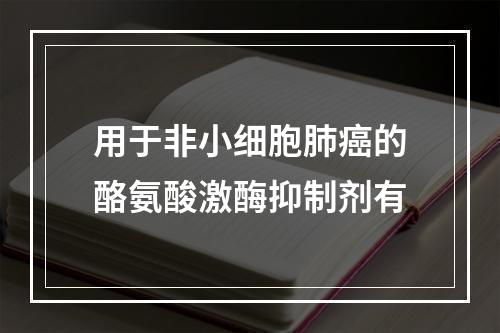 用于非小细胞肺癌的酪氨酸激酶抑制剂有