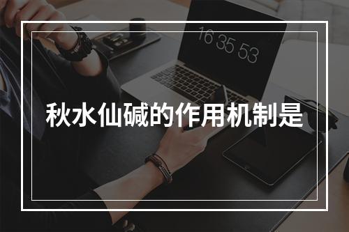 秋水仙碱的作用机制是