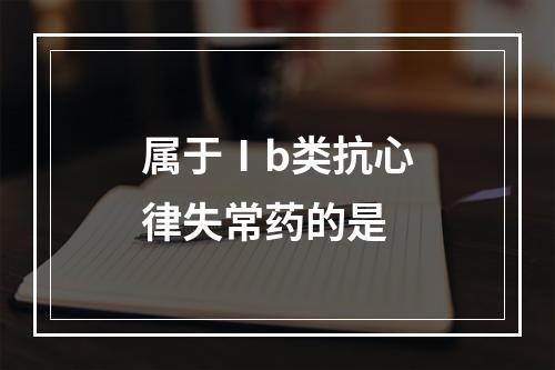 属于Ⅰb类抗心律失常药的是