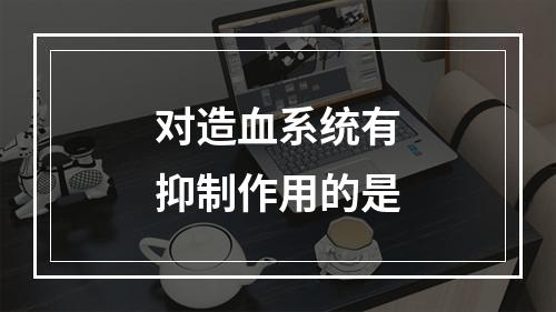 对造血系统有抑制作用的是