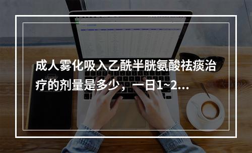 成人雾化吸入乙酰半胱氨酸祛痰治疗的剂量是多少，一日1~2次