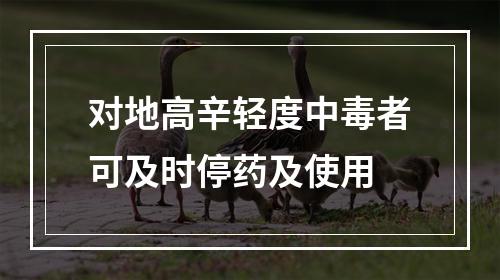 对地高辛轻度中毒者可及时停药及使用