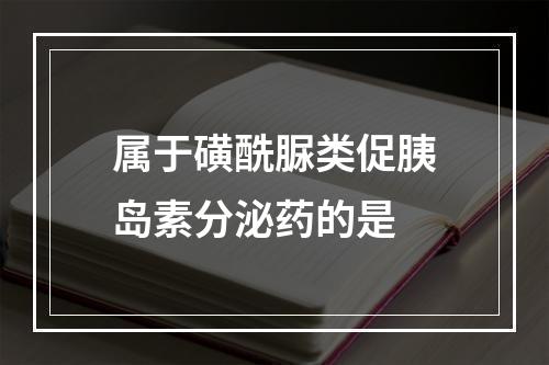 属于磺酰脲类促胰岛素分泌药的是