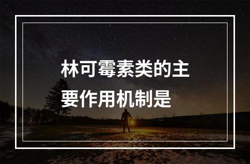 林可霉素类的主要作用机制是