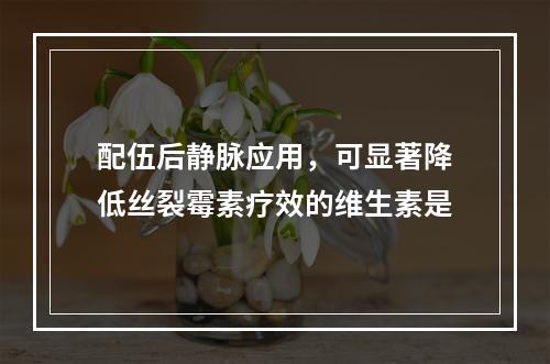 配伍后静脉应用，可显著降低丝裂霉素疗效的维生素是