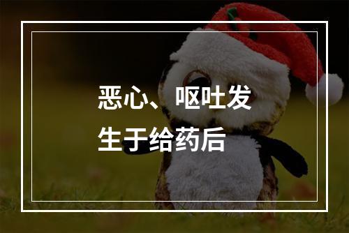 恶心、呕吐发生于给药后