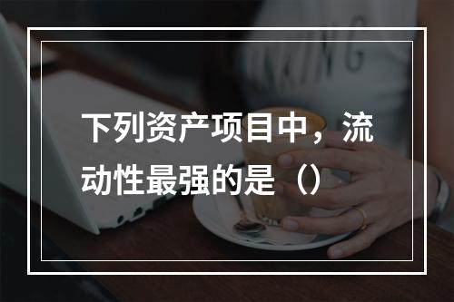 下列资产项目中，流动性最强的是（）