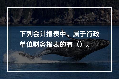 下列会计报表中，属于行政单位财务报表的有（）。