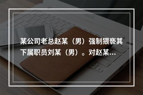 某公司老总赵某（男）强制猥亵其下属职员刘某（男）。对赵某行为