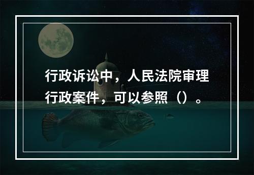 行政诉讼中，人民法院审理行政案件，可以参照（）。