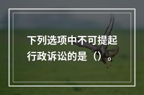 下列选项中不可提起行政诉讼的是（）。