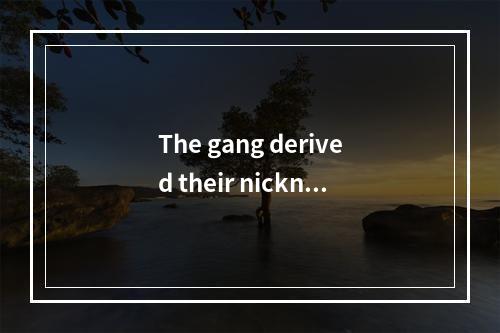 The gang derived their nicknam