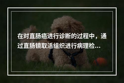 在对直肠癌进行诊断的过程中，通过直肠镜取活组织进行病理检查时