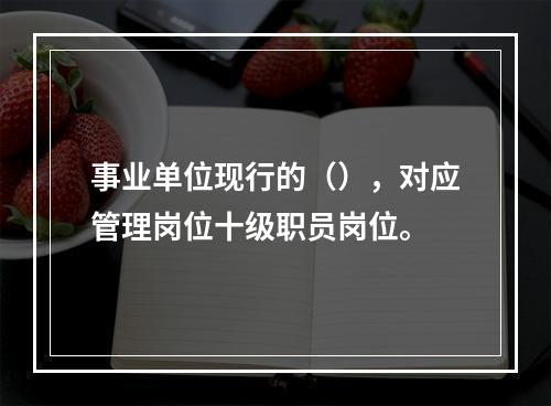 事业单位现行的（），对应管理岗位十级职员岗位。