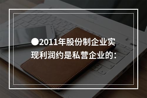 ●2011年股份制企业实现利润约是私营企业的：