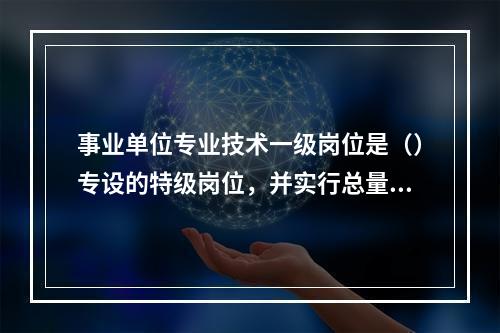 事业单位专业技术一级岗位是（）专设的特级岗位，并实行总量控制