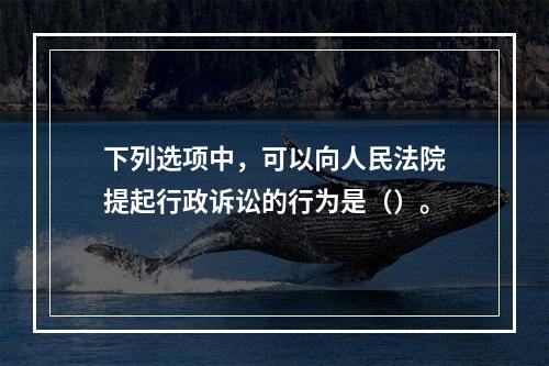 下列选项中，可以向人民法院提起行政诉讼的行为是（）。