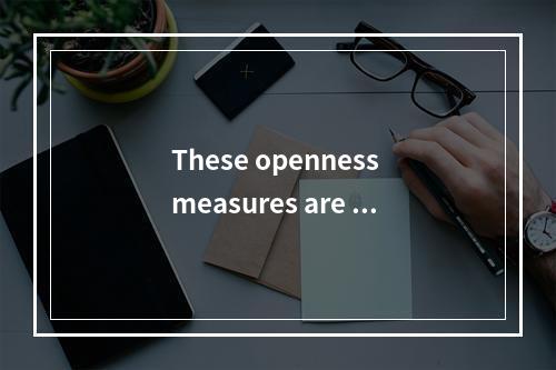 These openness measures are eq