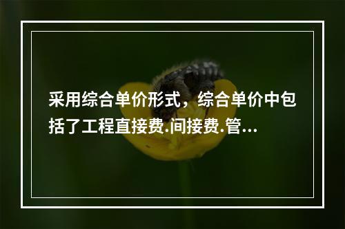 采用综合单价形式，综合单价中包括了工程直接费.间接费.管理费