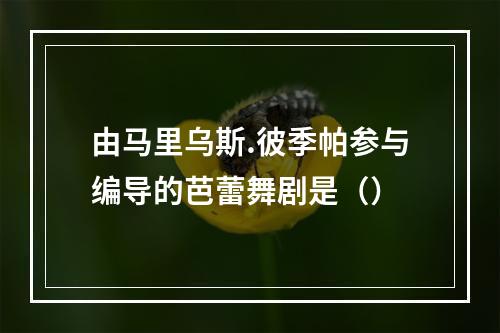 由马里乌斯.彼季帕参与编导的芭蕾舞剧是（）